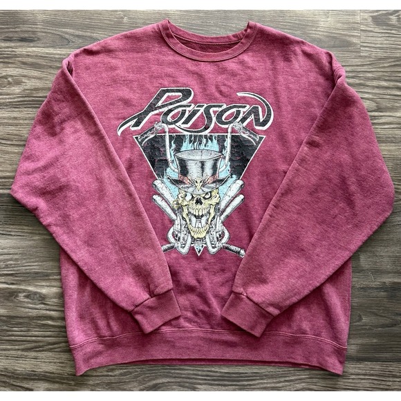 Women's Graphic Sweatshirt Crewneck Estimated Size Large Poison - Picture 1 of 6